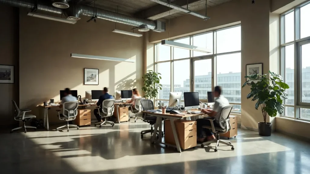 オフィスで仕事をしている風景