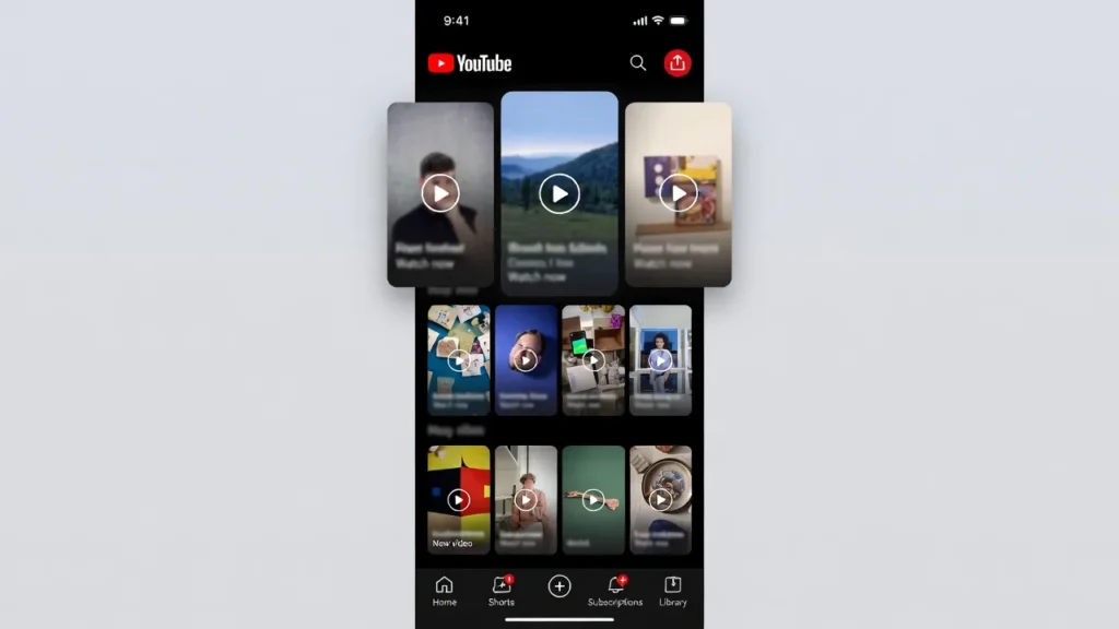 YouTubeのサムネイル一覧