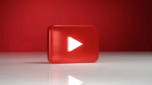 光るYouTubeロゴ