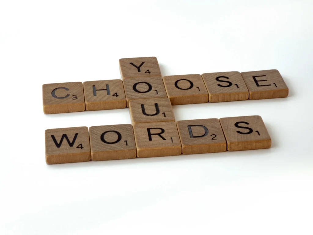 CHOOSE YOUR WORDSの文字